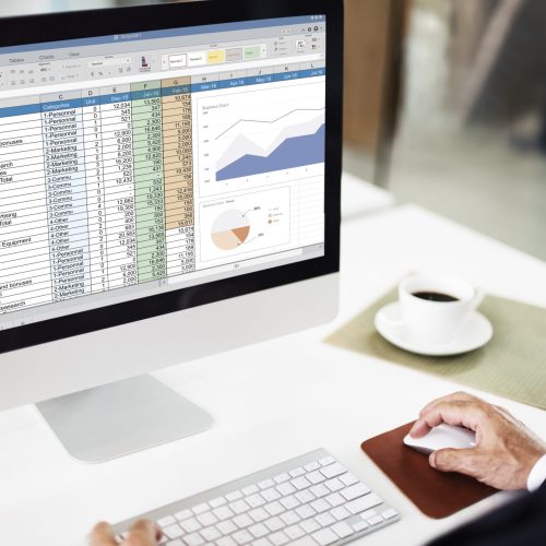 Spreadsheet Marketing Budget Report File Concept Spreadsheet Marketing Budget Report File Concept